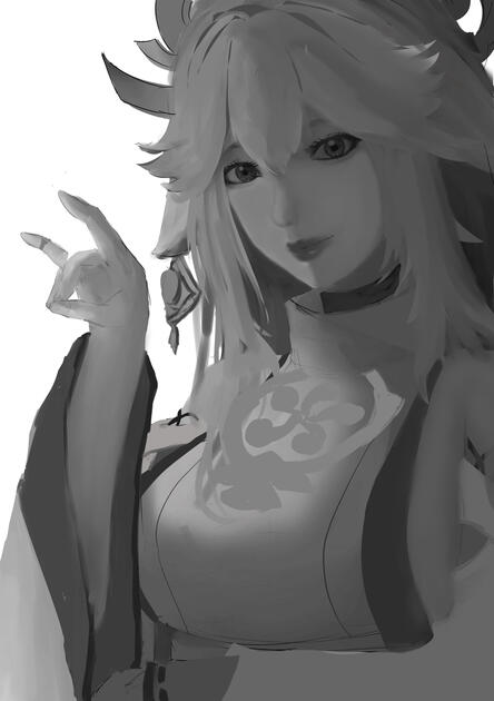 Yae Miko (Gray Scaled)